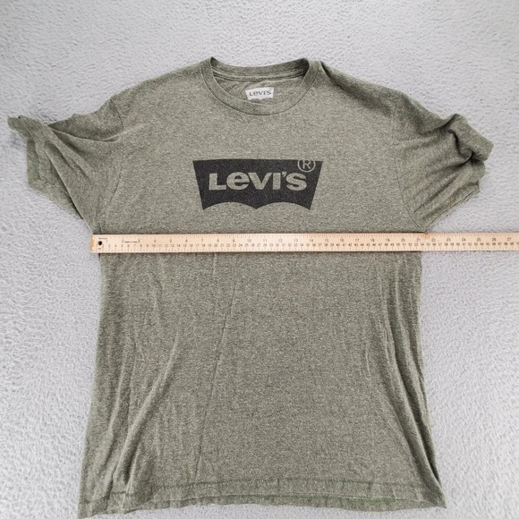 Levi's Shirt Mens Large Green Large Spellout Logo Casual Outdoors‎ Classic Tee - Picture 7 of 10
